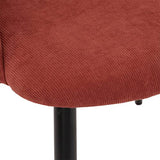 Chaise Celeste - Velours côtelé - Pieds en métal - Rose Terracotta - Atmosphera créateur d'intérieur