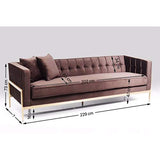 Canapé Loft marron 3 places Kare Design