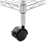 Amazon Basics Étagère 3 niveaux à roulettes, 13.4D x 23.2W x 32.75H cm, Chrome