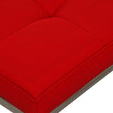 CLP Banc BARCI Similicuir Rembourrage Épais I Banquette De Cuisine Design Moderne I Siège De 2 Places Hauteur Assise 48 cm I Support en Acier Inoxydable Rouge
