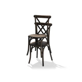 Chaise Bistrot Crossback en Bois Massif Empilable - Matériel CHR Pro - MarronBois d'hêtre