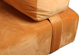 Nimara Charlie Daybed en Velours et Tissu | Lit de Jour en Velours avec appuie-tête, Oreiller, Vendu avec Pieds en Bois Noir | Dimensions : 80 x 200 cm
