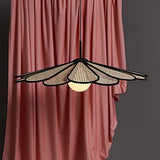 EIOFLVG Art Moderne Pétale Rotin Suspensions Suspendues À La Main Tissé Suspension Suspension Lampe Salon Chambre en Osier Suspension Lampe Réglable Suspension Fil Lustre
