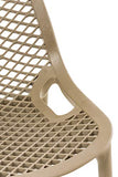 CLP Lot De 2 Tabourets de Bar Air en Plastique I Chaise Haute Intérieur Extérieur avec Dossier Et Repos-Pieds, Couleur:Boue