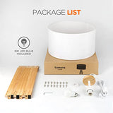 Tomons LED Lampadaire Dimmable Stepless Trépied en Bois à de Style Scandinave, Moderne pour Salon, Chambre à Coucher, Bureau, Hôtel et Bureau, Ampoule 8W Non-Scintillante Incluse