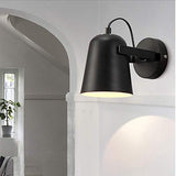 NZDY Creative Iron Nordic Applique Murale Éclairage de Chevet Appliques Murales E27 Base Lanterne Murale Luminaire Applique Murale Pour Salle À Manger Restaurant Café Applique Murale,Noir