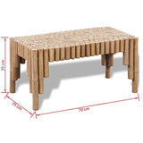 Tidyard Table Basse en Bambou Table Basse de Salon 70 x 35 x 35 cm