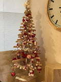 Sapin de Noel 140 cm, Arbre de Noel, Matière Bois Naturel, Sapin de Noel Bois, Sapin Bois, Sapin de Noel Bois,Sapin de Noel en Bois Massif, Décoration, Socle en Bois, Christmas Tree