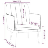 vidaXL Fauteuil Bordeaux 61x78x80 cm Similicuir