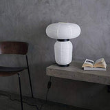 Collection de Lampes Faites Main FORMAKAMI, Papier Blanc Ivoire, chêne teinté Noir - AndTradition - Formakami, JH5 - Ø 70cm, H 67cm