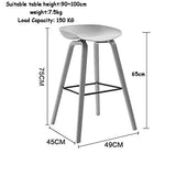 YLCJ Tabourets de Bar Chaise Repose-Pieds avec siège ABS Chaises de Salle à Manger Tabouret pour Le Petit déjeuner Cuisine Restaurant Pub | CAF; Tabouret de Bar Max. Charge 150kg Jambes de Bois