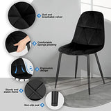 Lestarain Chaises de Salle à Manger, Chaise Salon, Chaise Scandinave, Chaise de Cuisine en Velours avec Pieds en métal, Assise Rembourré, Nior LCNI109004-2