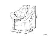 Beliani - Fauteuil - Karis - en Velours, Bleu Clair