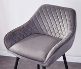 JaHECOME Lot de 4 Tabourets de Bar Gris avec Dossier et Accoudoir Rembourrés, Chaises de Bar en Velours avec Repose-Pieds en Métal pour Bistrots; Salle à Manger, Soirée
