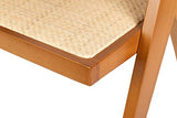 Adda Home Chaise, Bois d'orme/rotin, Marron, 56X61X84 CM