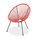 Alice's Garden Fauteuil Acapulco Forme d'oeuf - Terra Cotta - Fauteuil 4 Pieds Design rétro, Cordage Plastique, intérieur/extérieur
