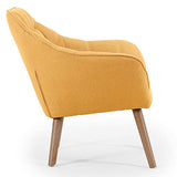 Menzzo Scandinave Fauteuil, Tissu, Jaune, 83