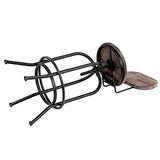 IKAYAA Lot de 2 Tabouret de Bar de Hauteur Réglable Vintage en Bois Tabouret de Salle a Manger Style Industriel Pinewood Haut + Métal avec Sac à Dos