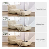 1inchome Togo Chauffeuse 1 Place, Lazy Floor Canapé en Velours Daim Doux Chaise Longue Accent Pouf Canapé pour Salon Chaise d'angle Chambre Salon Bureau (Blanc)