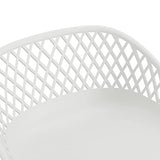 IDIMEX Lot de 2 tabourets de Bar IREK Chaise Haute pour Cuisine ou comptoir au Design Retro avec accoudoirs, en Plastique et métal Blancs, Hauteur d'assise 75 cm