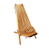 BOGATECO Transat Pliable en Bois de Jardin | 100 x 55 x 30 cm | Longueur du Dossier 90 cm | Lit de Soleil | Chaise Longue Relax de Plage | Confortable, Stable et Fonctionnel | Brun