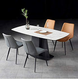 Ensemble de 2 chaises de Repas, Chaise rembourrée en Cuir PU Mat, Chaise latérale Moderne, Chaise en métal (Brunes) dans la Cuisine, la Salle à Manger, la Chambre et Le Salon
