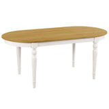vidaXL Table de Salle à Manger Ovale Placage en Chêne Table à Manger Cuisine