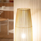 LEDKIA LIGHTING Lampadaire Bambou Komu 1000x250 mm Naturel E27 Bambou pour Décoration Salon, Chambre, Cuisine