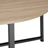TecTake Table Basse Ronde de Style Industriel Table de Salon Table de canapé Table d’appoint Bois MDF – diverses Couleurs (Marron Clair)