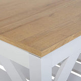 Beliani Table Basse 100 x 60 cm en MDF Effet Bois Clair et Blanc avec Plateau de Rangement pour Salon de Style Traditionnel, Moderne ou Scandinave