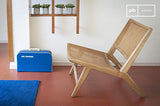 pib Fauteuil en cannage Thisted - Association Facile, Esthétique intemporelle, Produit 100% Bois | Un Fauteuil scandinave d'esprit Nature en cannage et chêne Massif - Brun Olive (L65 x H68 x P74 cm)