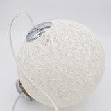 ✨Modern barre de personnalité treillis osier rotin Globe boule Style plafond pendentif lumière abat-jour créatif, café-restaurant, chambre, restaurant simple décoration éclairage (White, 30cm)