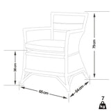 PACIFIC linea Fauteuil Eliot - Rotin