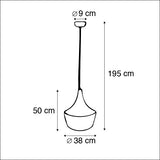 QAZQA Rétro Suspension/Lustre/Luminaire/Lumiere/Éclairage Vintage ronde Dorée - Duke C Métal Doré Rond E27 Max. 1 x 40 Watt/intérieur/Salon/Cuisine