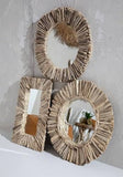 Bazar Bizar Bois flotté Encadré Miroir Naturel M