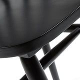 Kave Home - Chaise de Salle à Manger Tressia Noir en Bois Massif de Caoutchouc