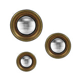 EMDE Ensemble 3 miroirs muraux Ronds 'Convexe Couleur - Doré