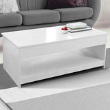 IDMarket - Table Basse Plateau relevable SOA Bois Blanc