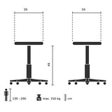 hjh OFFICE 645004 tabouret bistrot VANTAGGIO bleu clair métallique au look industriel et moderne, empilable