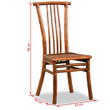 binzhoueushopping Lot de 2 chaises de Salle à Manger Chaise de Cuisine en Bambou Marron 43 x 56 x 98 cm
