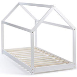 IDMarket - Lit cabane 90x190 cm Neel Blanc