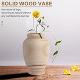 Ticarus Vase Decoratif Vase en Bois Massif pour Décoration de Table de Salon - Vase pour Pampa Fleurs en Bouteille - Ornement de la Maison
