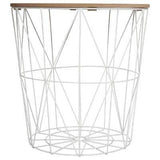 AC-Déco Table Basse Kumi - D 39.5 x 41 cm - Blanc