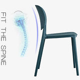 ZZLYZ Chaise en Plastique, Dos Ouvert Et Surface Siège De Design Intégré, Cuisine Bar Salon Négociation Chaise À Manger, Mis 18.1X20.1X31.9 Pouces en Deux Parties,Jaune