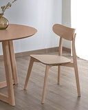 Kave Home - Chaise Safina en placage de chêne et Bois d'hévéa Massif