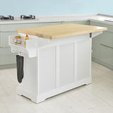 SoBuy® FKW41-WN Desserte sur roulettes Meuble de Cuisine de Service Roulant en Bois - Plans de Travail Rabattables - Haute Qualité et Stabilité