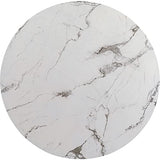 Kare Design Table Schickeria 110cm Effet marbre Blanc