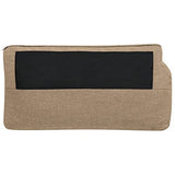 Canapé Fixe 3 Places Tapissé en Tissu Beige avec Clous Décoratifs pour Salon au Style Moderne Beliani