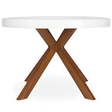 Paris Prix - Table Ronde Extensible zefane 160-260cm Blanc