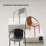 Umbra Ringo Chaise de Salle à Manger Moderne pour intérieur ou extérieur, Sierra, Métal, Terre Cuite, Marron, Taille Unique